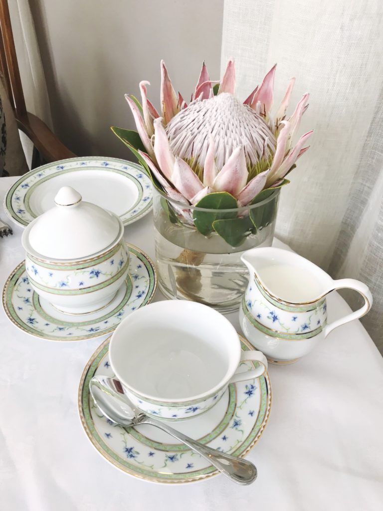 Pretty china for afternoon tea at the Belmond Mount Nelson