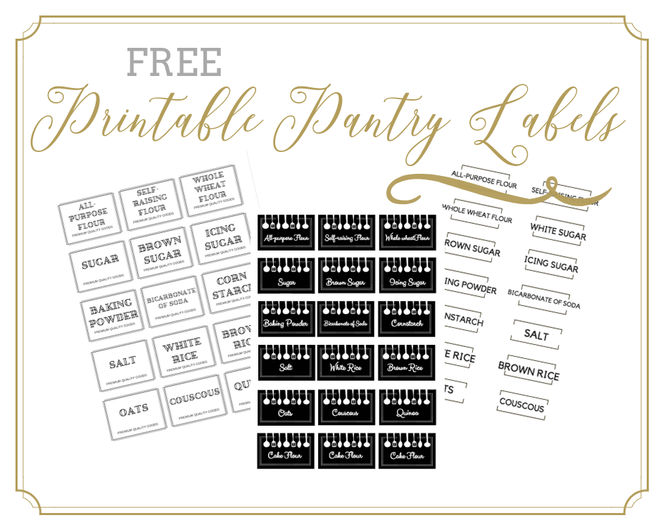 Pantry labels, free, printable, download pantry labels