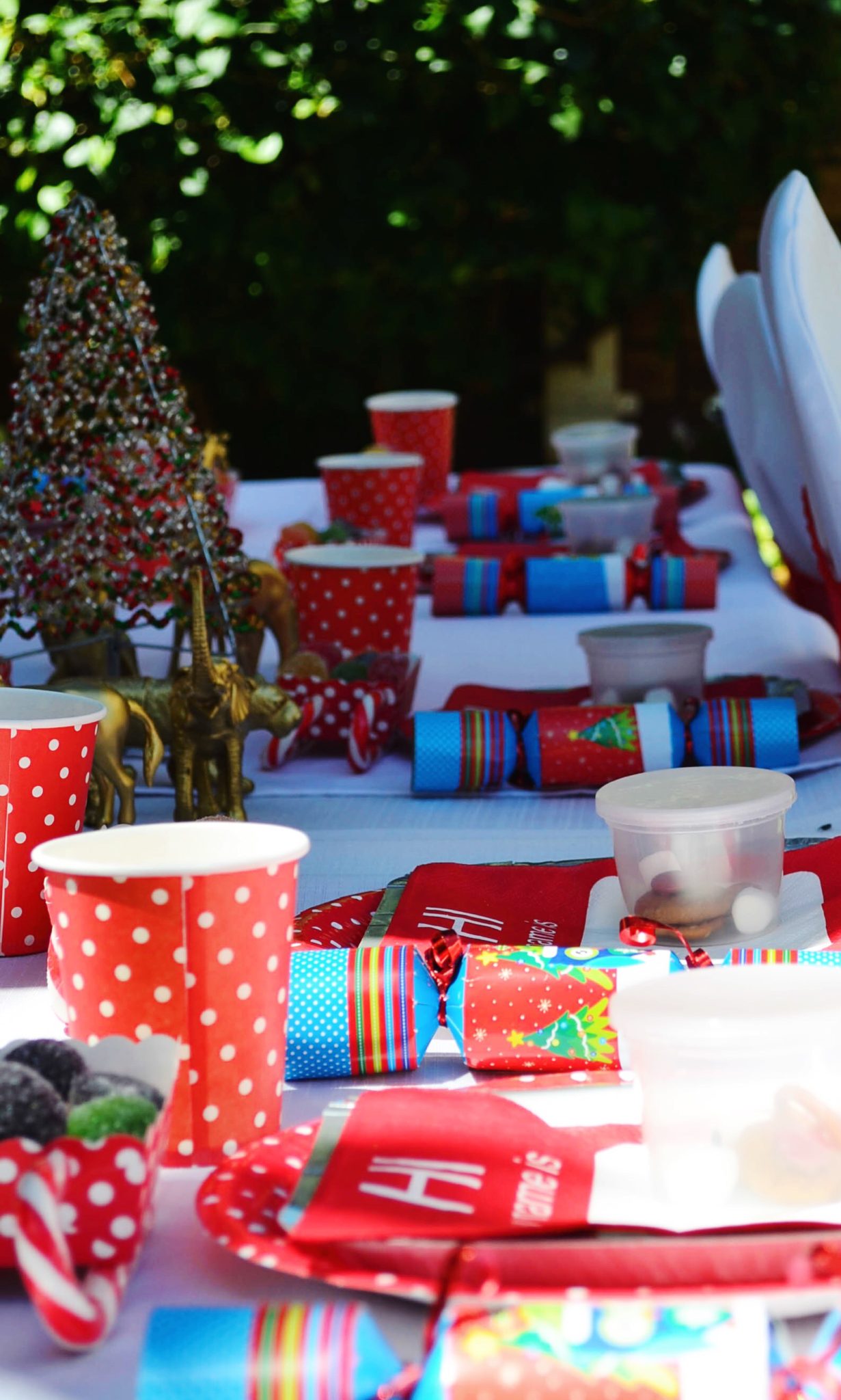 Christmas party, table setting