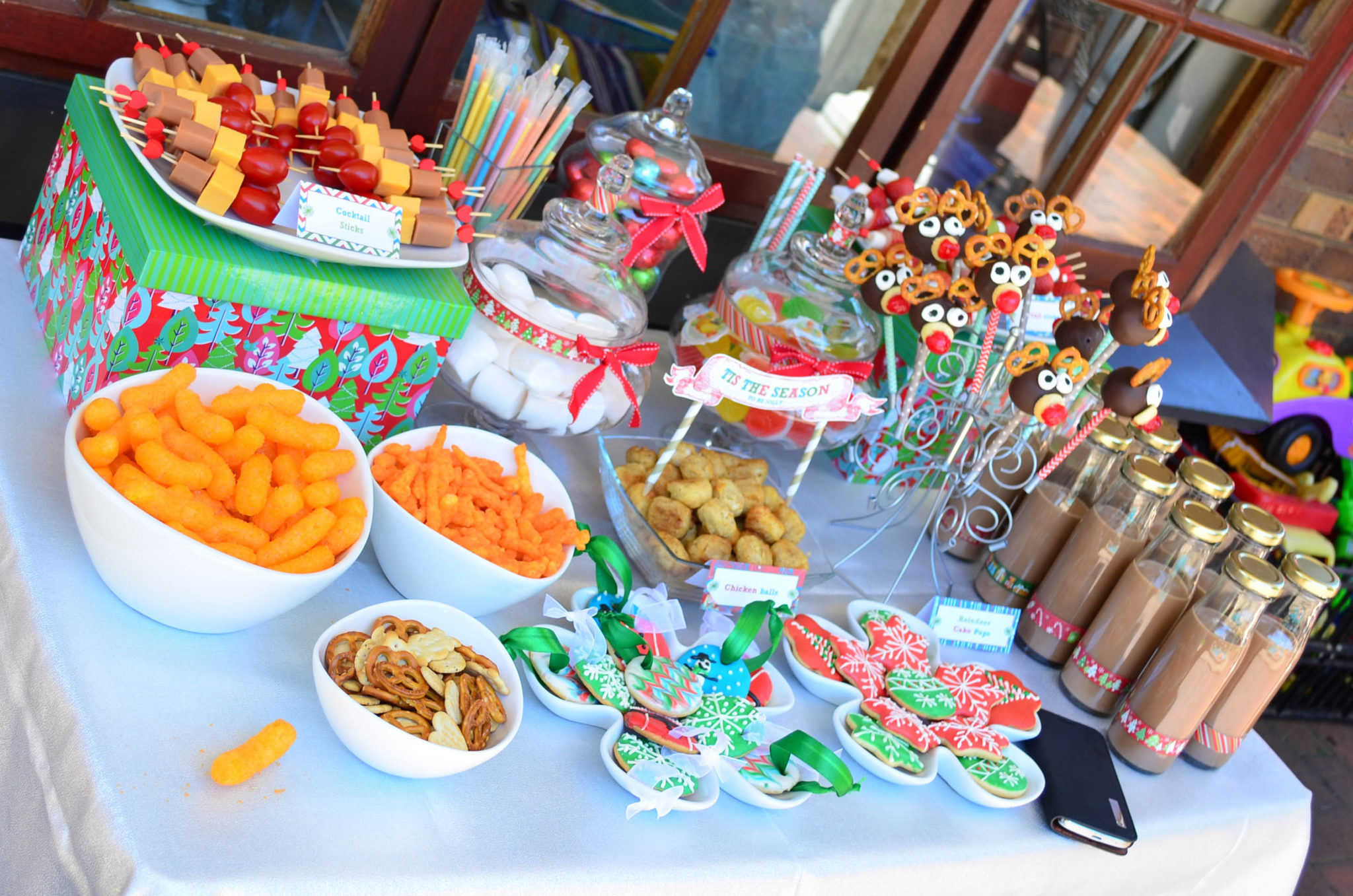 Christmas party, food table