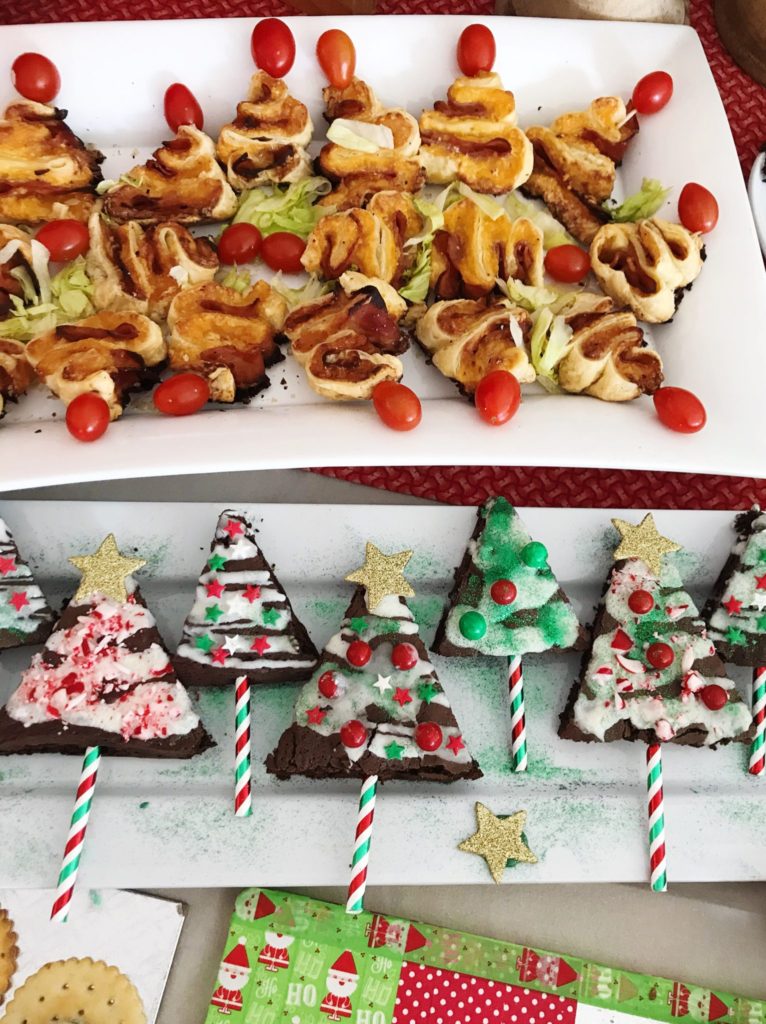 Christmas tree brownies, Pastry Christmas trees