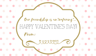 Free printable Valentine label with spot background