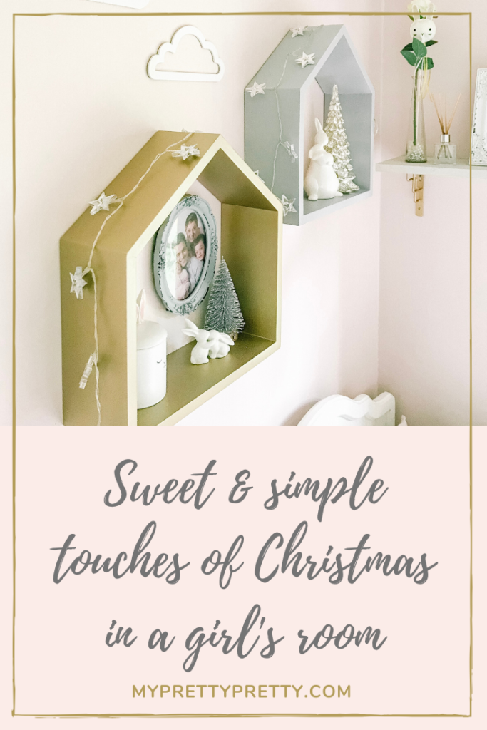 Sweet and Simple Touches of Christmas in a little girl's room