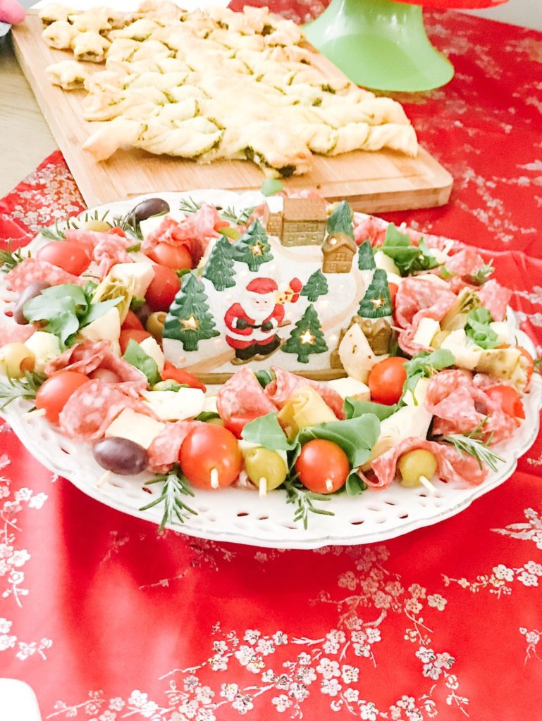 Plate of Christmas savoury eats