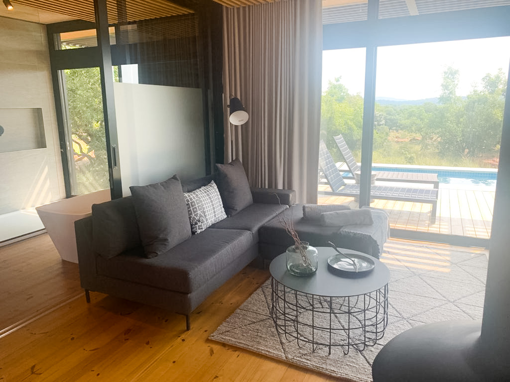 Relaxed and spacious suite at 57 Waterberg
