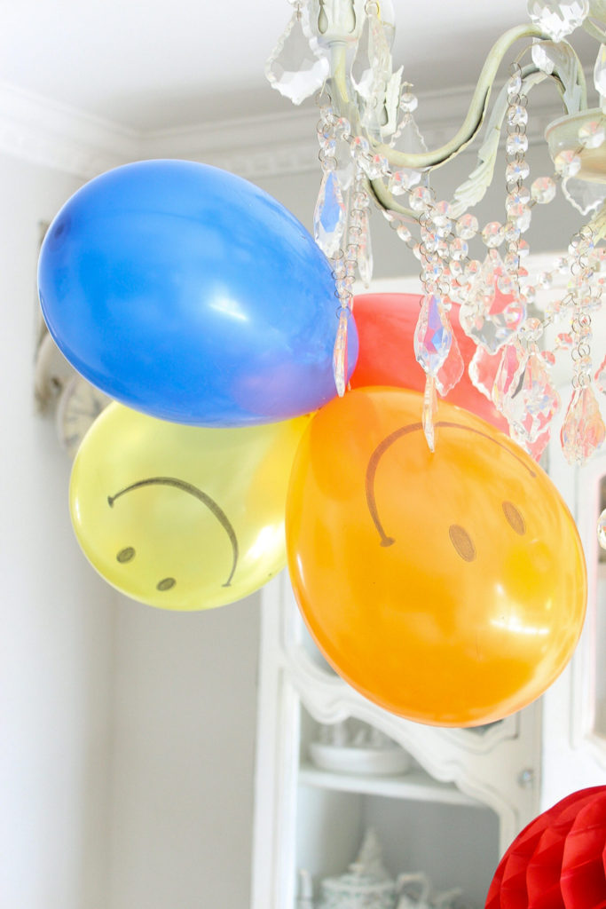 Colourful balloons for a boy's lockdown birthday party