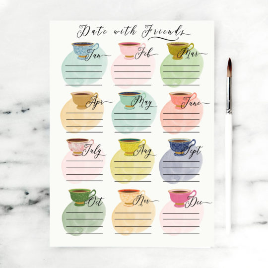 Date with Friends Printable