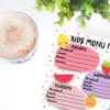 Kids Weekly Menu Printable