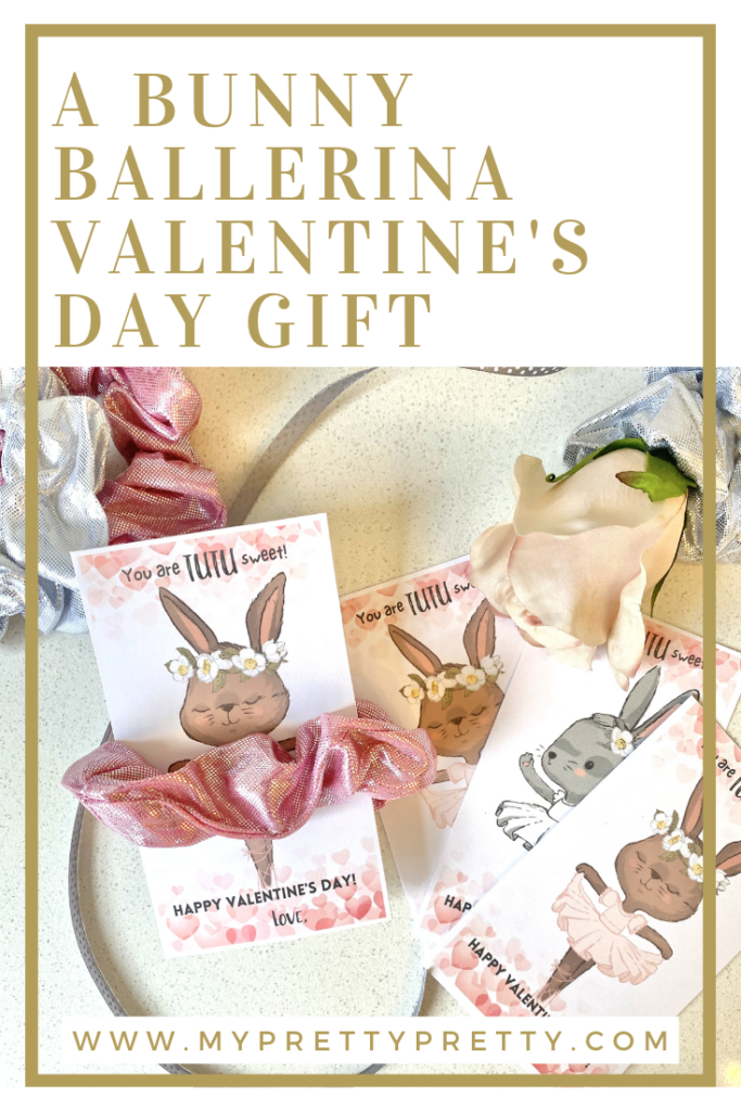Pin Bunny Ballerina Valentine's Day gift craft